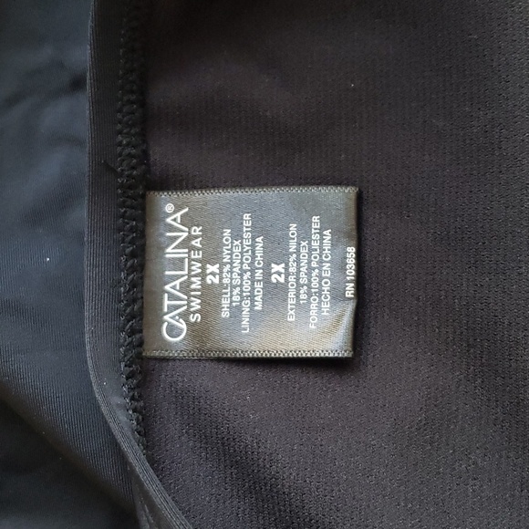 Catalina High-Waisted Bikini Bottoms in Black Size 2X # - Picture 8 of 8